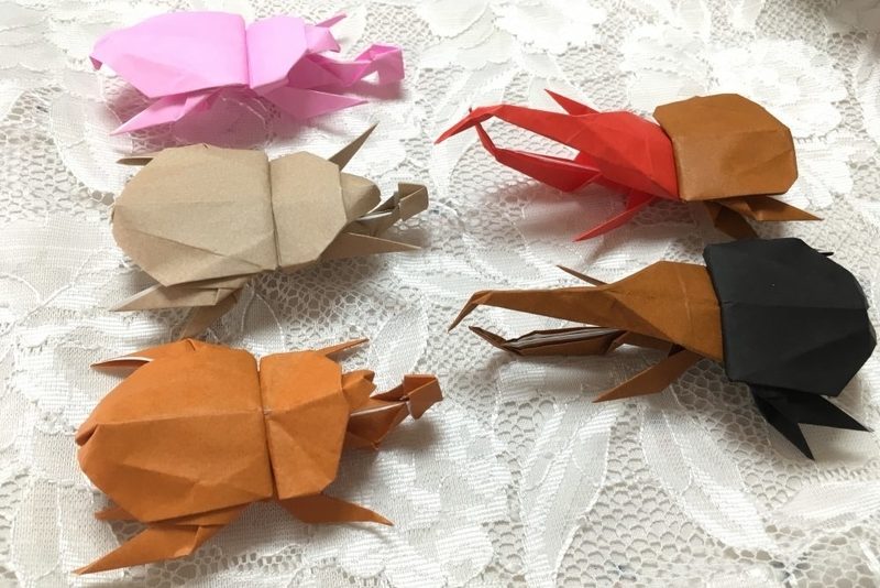 折り紙で作るカブトムシ ヘラクレスオオカブトのおしりの折り方 30代女性のハンドメイドとお買い物日記