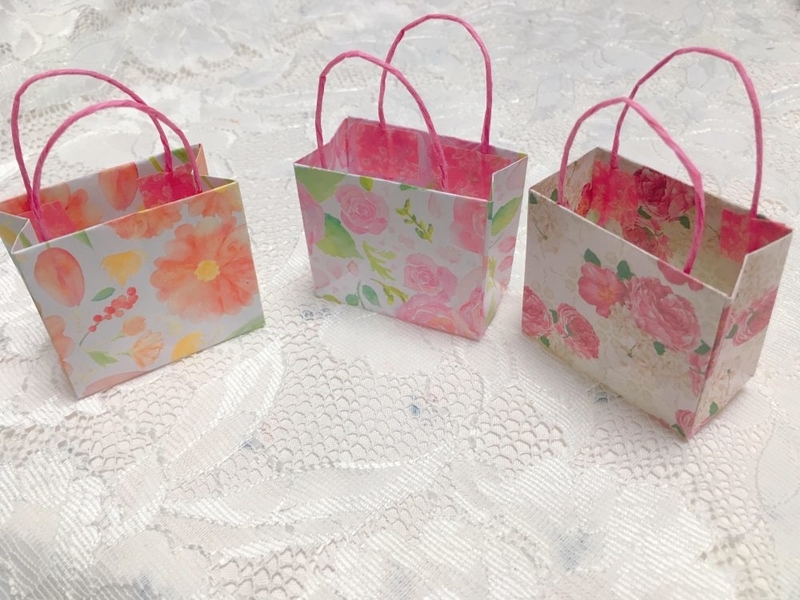 折り紙でショッパー風のミニバッグの作り方 30代女性のハンドメイドとお買い物日記